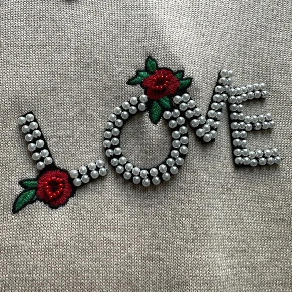 Alice + Olivia Bradford Embellished Grandpa Cardigan Butterfly Hamsa LOVE XS - Picture 13 of 16